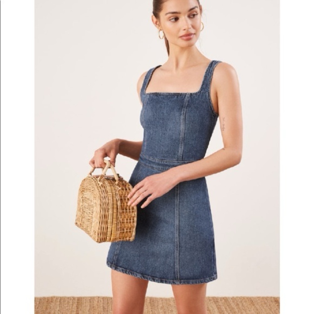 Reformation Indigo Denim Dress size 8